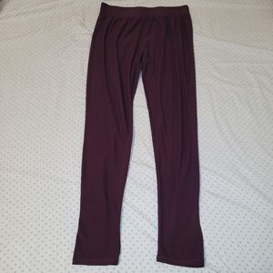 💙 Maurices burgundy stretchy leggings loungewear pants